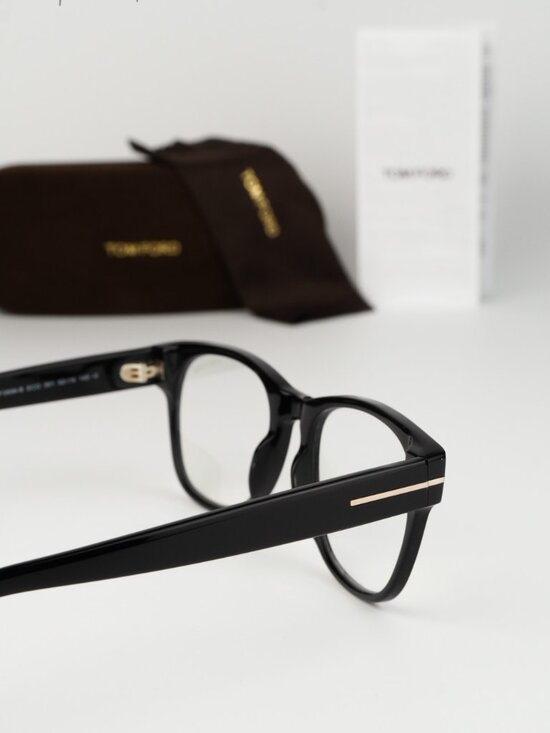 Tom Ford Women Eyeglasses Black Blue Block Square FT5898-B 001 NEW AUTHENTIC main image 4
